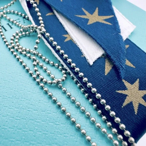 Tiffany & Co. 18” Mini Bead Beaded Necklace Chain in Sterling Silver - Picture 4 of 7